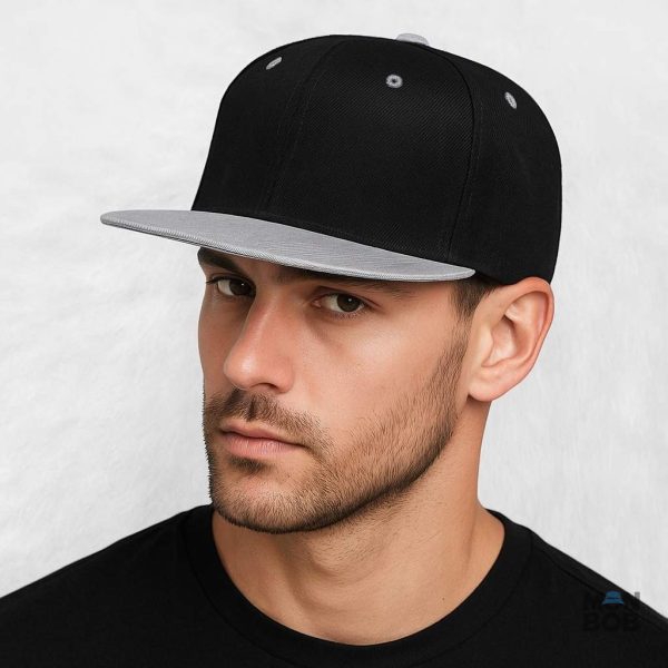 Casquette Snapback gris et noir, style tendance