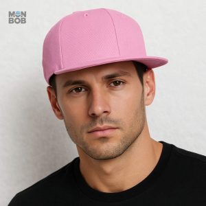 Casquette rose Snapback à visière plate pour un style décontracté