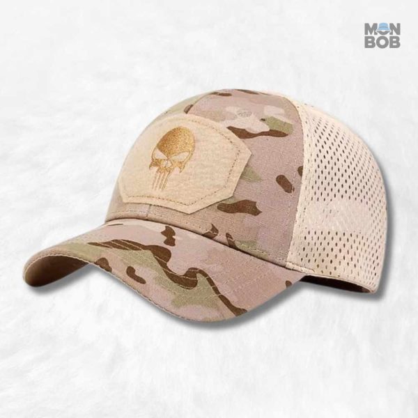 Casquette Tête de mort Camouflage Désert pour un style audacieux
