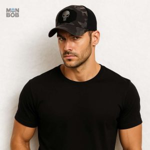 Casquette Tête de mort en design camouflage noir