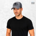 Casquette stylée tête de mort en couleur grise