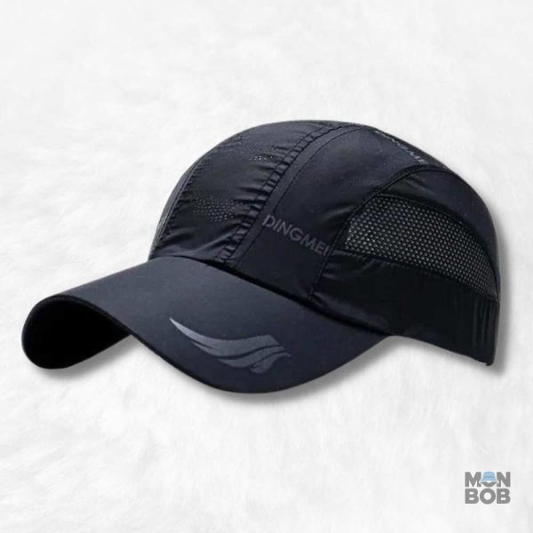 Casquette Trail Noire pour les amateurs de course en plein air