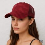 Casquette Trucker Femme en rouge vif