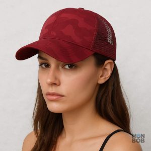 Casquette Trucker Femme en rouge vif