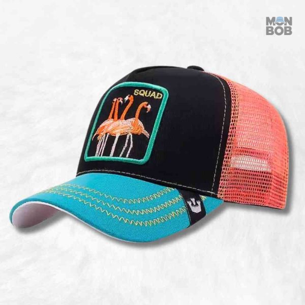 Casquette Trucker Flamant Squad au design tendance