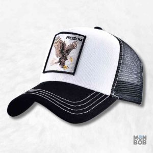 Casquette Trucker blanche Freedom pour un style décontracté