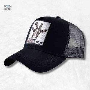 Casquette Trucker noire avec logo Goat