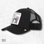 Casquette Trucker Gorille noire, style décontracté et tendance