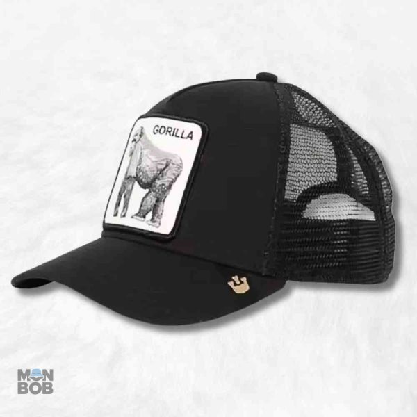 casquette-trucker-gorille-noir-1 Casquette Trucker Gorille noire, style décontracté et tendance