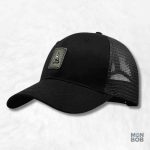 Casquette Trucker noire grande taille 65 cm pour un style décontracté