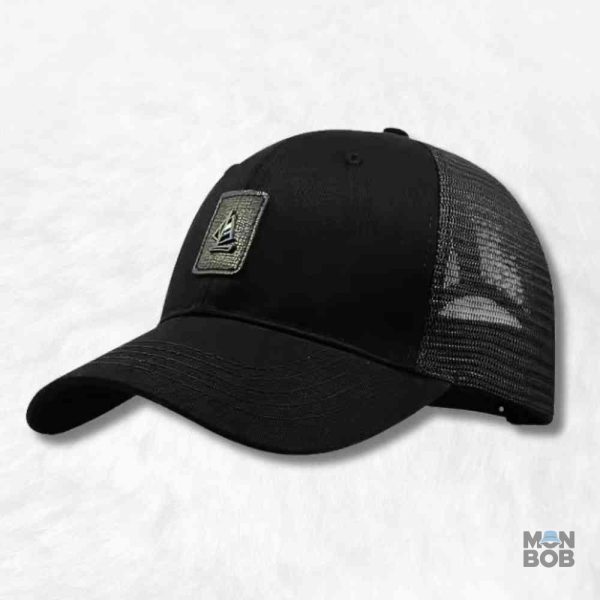 Casquette Trucker noire grande taille 65 cm pour un style décontracté