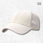 Casquette Trucker beige grande taille pour un style décontracté