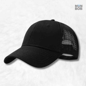 Casquette Trucker noire grande taille pour un style décontracté