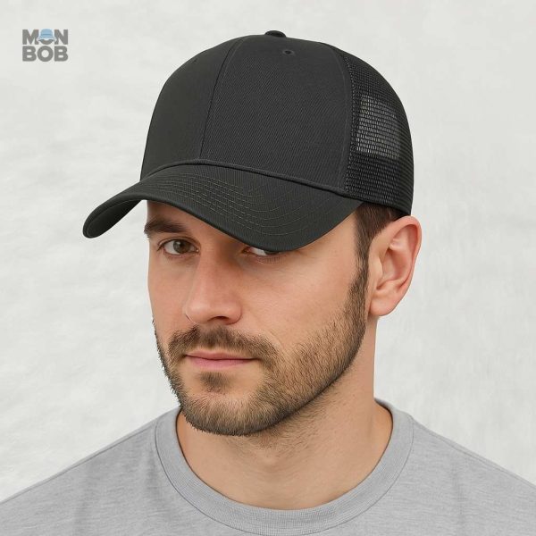 Casquette Grande Taille en gris, style Trucker