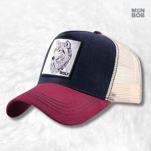 Casquette Trucker Homme Loup, style décontracté et unique