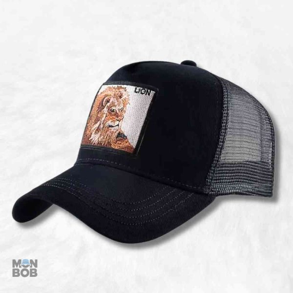 Casquette Trucker Lion noire