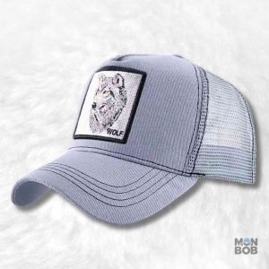 Casquette Trucker Loup grise