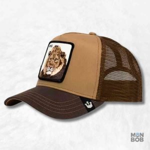Casquette Trucker Roi Lion beige pour un style décontracté