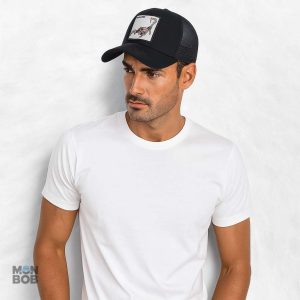 Casquette style Trucker, couleur noire, motif scorpion