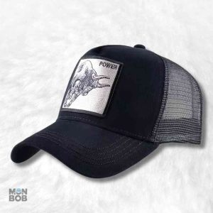 Casquette Trucker noire avec motif taureau