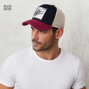 Casquette Trucker avec design taureau en noir