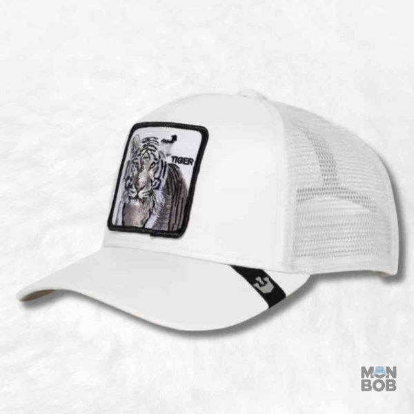 Casquette Trucker Tigre blanche