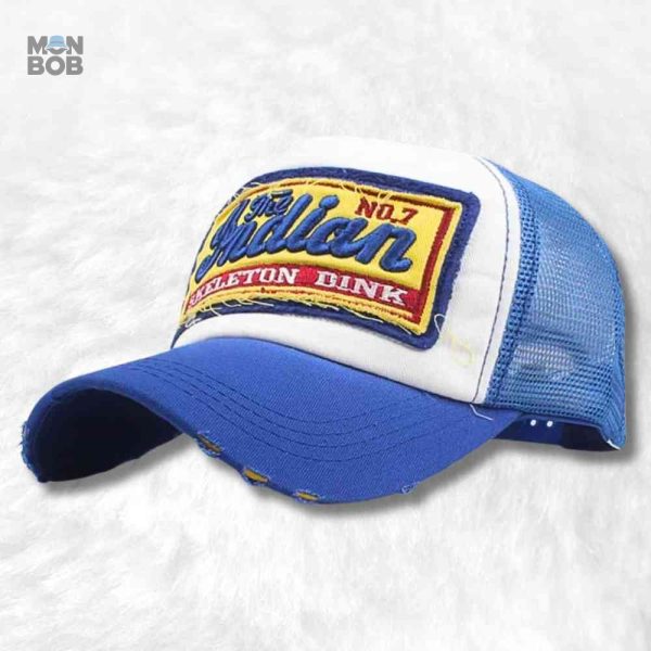 Casquette Trucker Vintage bleu pour un style décontracté