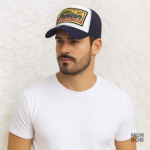 Casquette Trucker marine au style rétro
