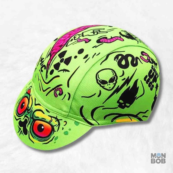 Casquette vélo Alien zombifié pour cyclistes