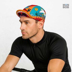 Casquette vélo avec design artistique pour passionnés