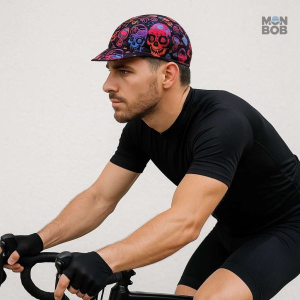 Casquette vélo avec motif champignon, style original