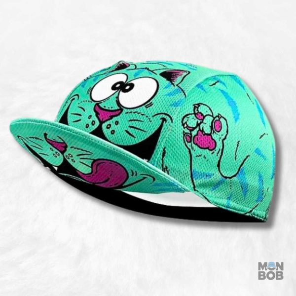 casquette-velo-chat-1 Casquette vélo avec motif de chat