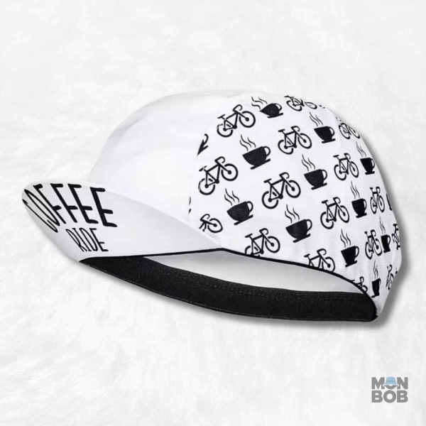 Casquette Vélo Coffee Ride blanche pour cyclistes