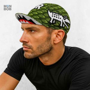 Casquette de vélo stylée avec motif crocodile