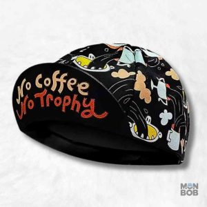 Casquette vélo "No Coffee No Trophy" pour cyclistes passionnés