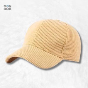Casquette velours côtelé beige élégante et tendance