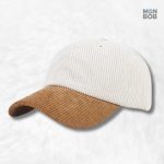 Casquette Velours Côtelé Beige Bicolore pour un style tendance