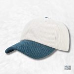 Casquette Velours Bicolore Bleu Azur pour un style tendance
