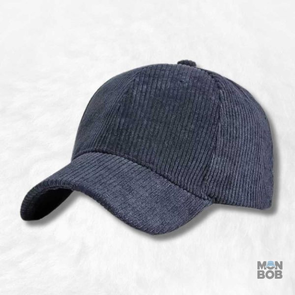 Casquette Velours Côtelé Bleu Marine élégante et confortable