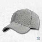 Casquette Velours Côtelé Gris