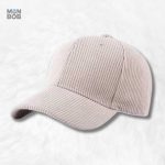 Casquette en velours côtelé gris clair