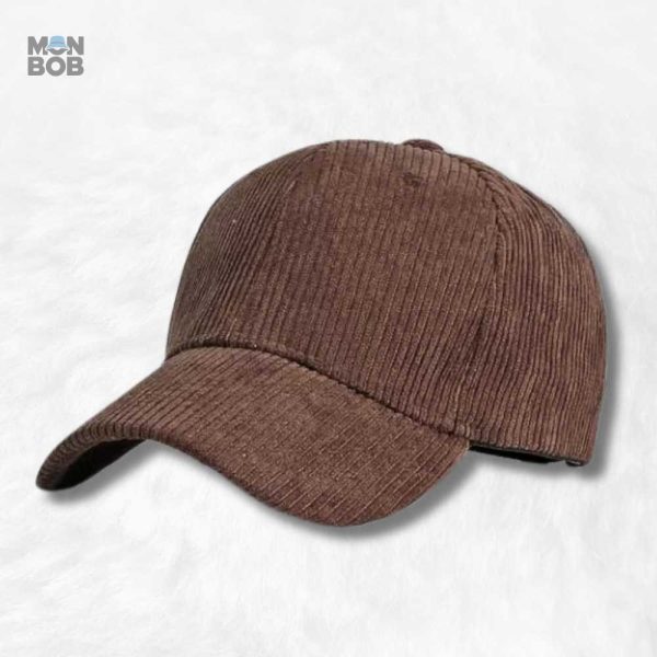 Casquette Velours Côtelé Marron élégante et confortable