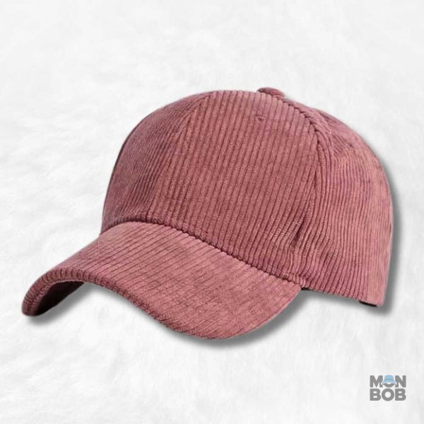 Casquette Velours Côtelé Orange Sanguine