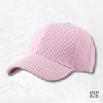 Casquette velours côtelé rose tendance et élégante