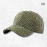 Casquette Velours Côtelé Vert Kaki