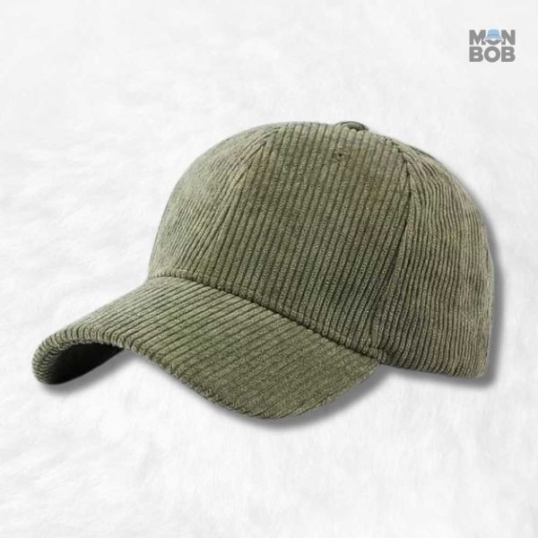 Casquette Velours Côtelé Vert Kaki