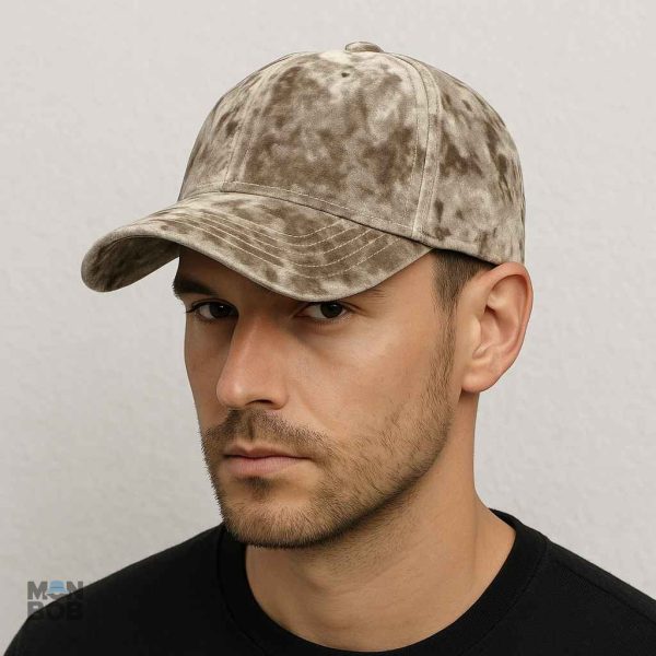 Casquette en velours avec finition soyeuse argentée