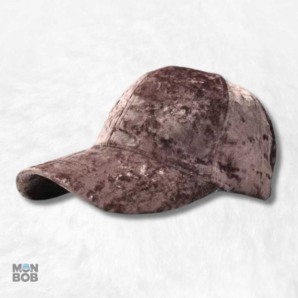 Casquette Velours Marron en soie élégante et confortable