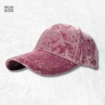 Casquette Velours Rose en Soie
