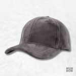 Casquette Velours Gris élégante et tendance